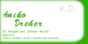 aniko dreher business card
